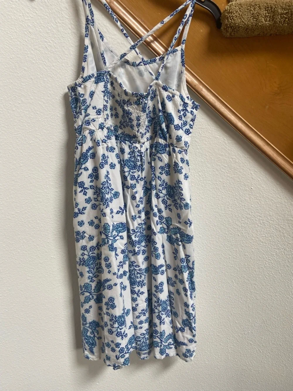 NWOT Old Navy Kids Blue/White Floral Sundress, sz XL (14)